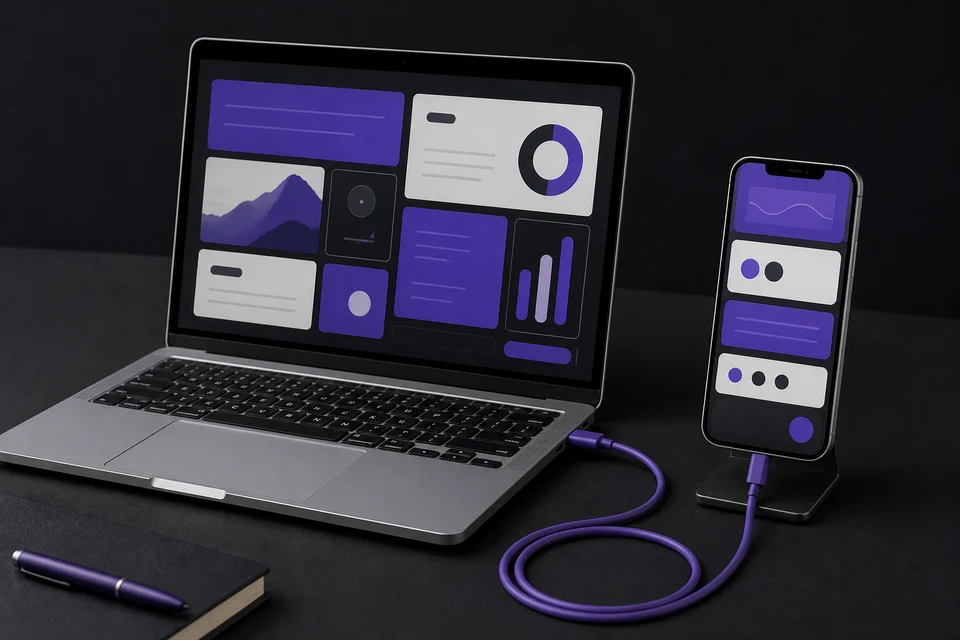 Ноутбук и смартфон с модульным интерфейсом